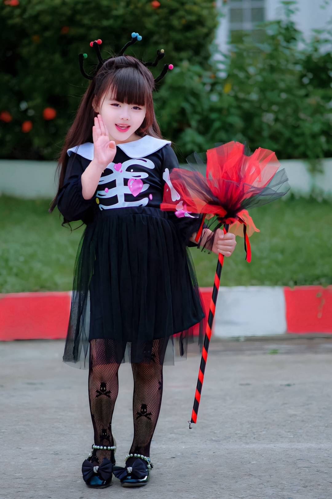 ชุดแฟนซีเด็กหญิง โครงกระดูก