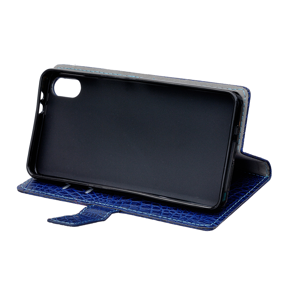 เคส Wiko Robby 2 #เคสฝาพับหนัง PU แบบกระเป๋าสตางค์ลายหนังจระเข้