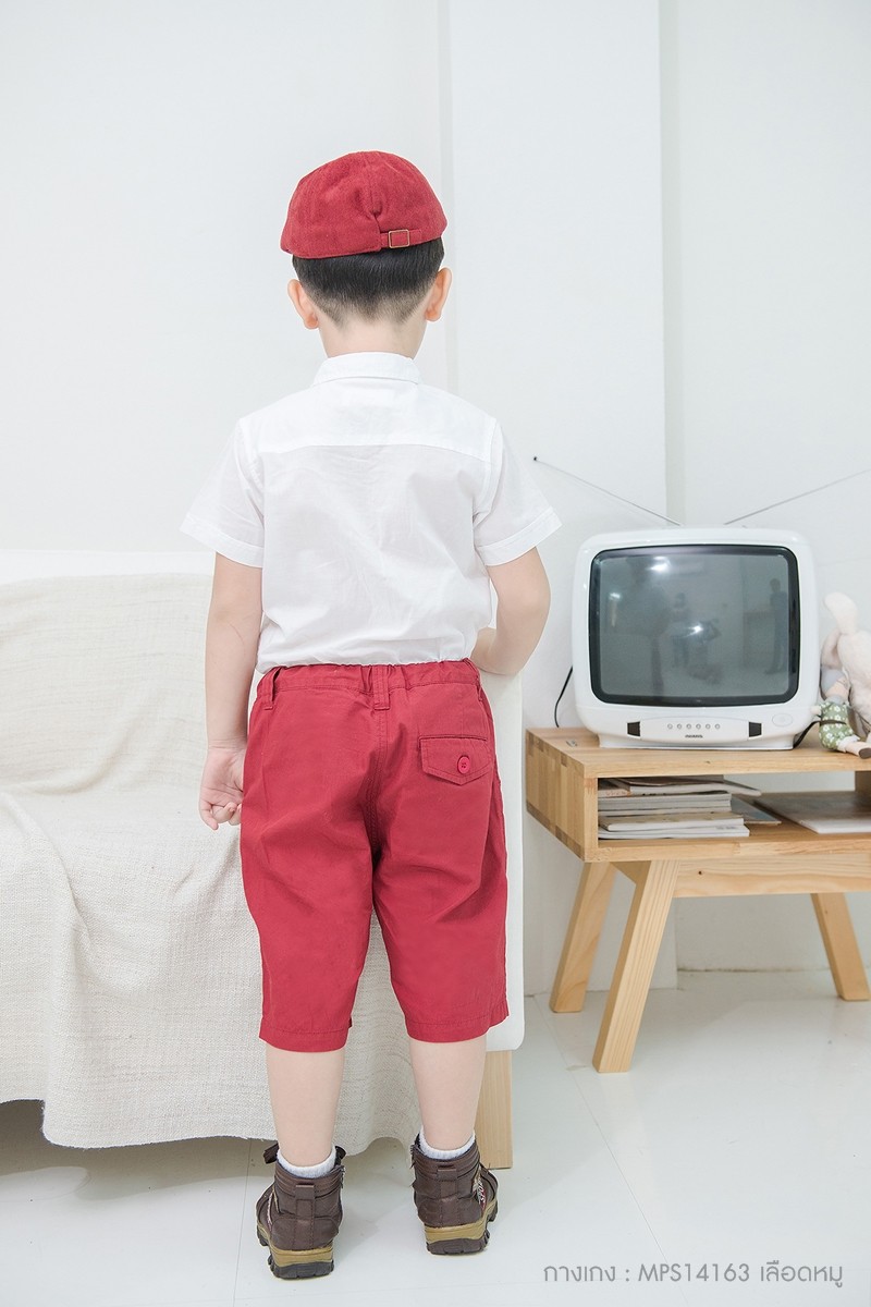 กางเกงเด็ก สีแดงเลือดหมู