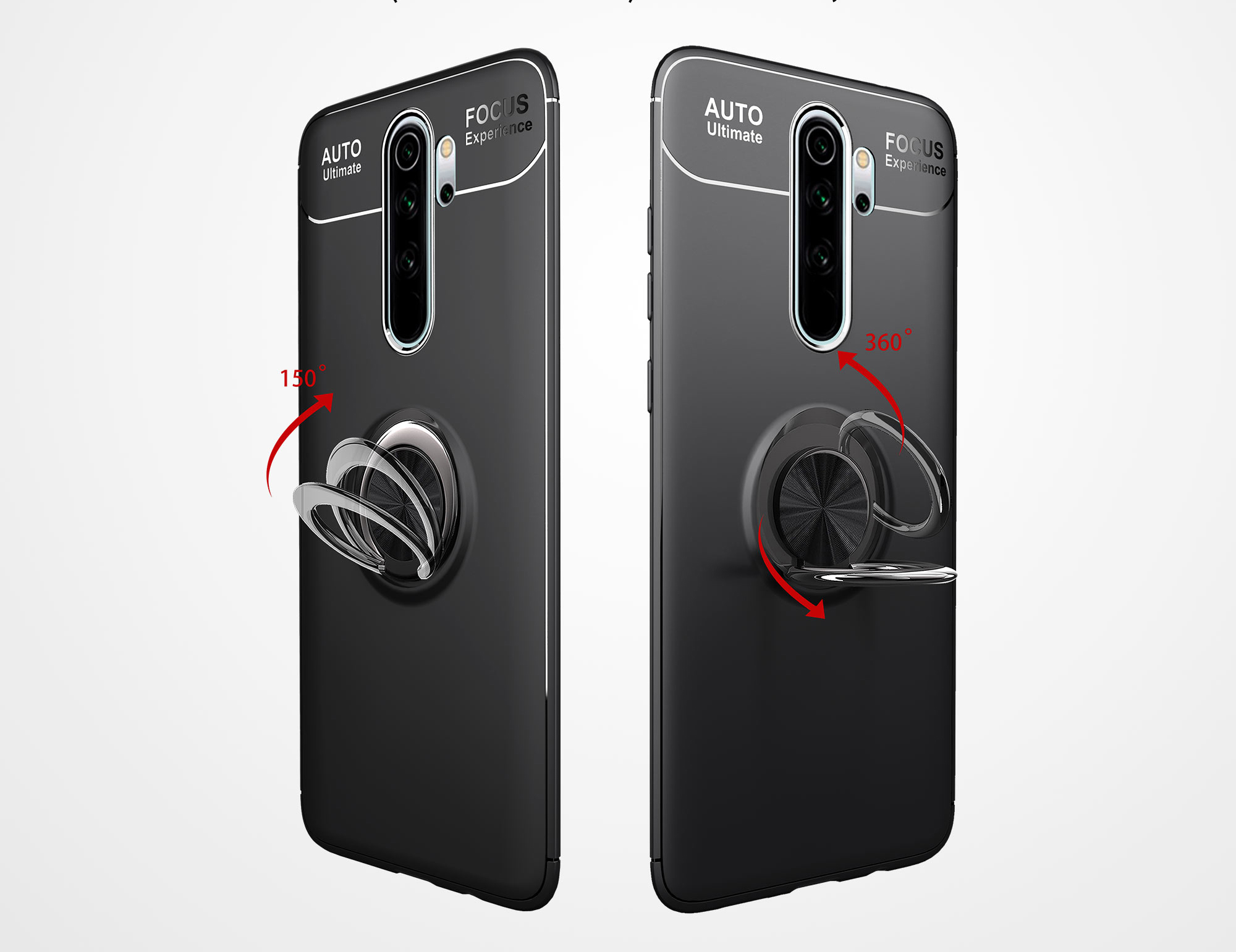 Case Xiaomi Redmi Note 8 Pro #เคสฝาหลัง TPU Finger Ring Kickstand (แผ่นโลหะแบบ Built-in)