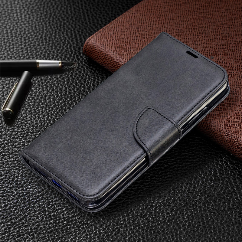 เคส Huawei Y9 Prime 2019 #เคสฝาพับหนัง PU สไตล์กระเป๋าสตางค์ Matte PU Leather Wallet