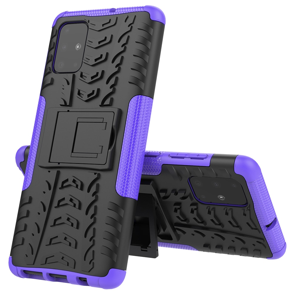 Case Samsung Galaxy S20 Plus #เคสฝาหลังกันลื่น Cool Tyre Pattern Kickstand (PC + TPU)