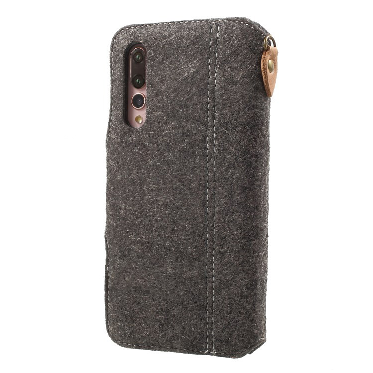Case Huawei P20 Pro #เคสฝาพับแบบกระเป๋าสตางค์ Felt Leather Wallet เคสคุณภาพดีราคาถูก