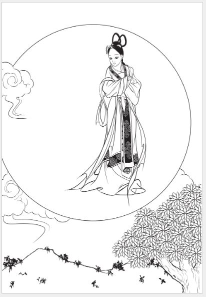 หนังสืออ่านนอกเวลาภาษาจีน: เรื่องฉางเอ๋อเหินฟ้าสู่จันทรา (ระดับ 1) 学汉语分级读物（第1级）民间故事：嫦娥奔月 Chinese Folktales-Chinese Graded Readers (Level 1) Chang'e Flying to the Moon