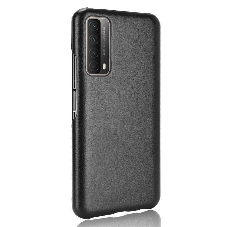 เคส Huawei Y7a #เคสฝาหลังพลาสติกแข็งเคลือบหนัง PU ลายผิวลิ้นจี่ Litchi Skin Leather Coated