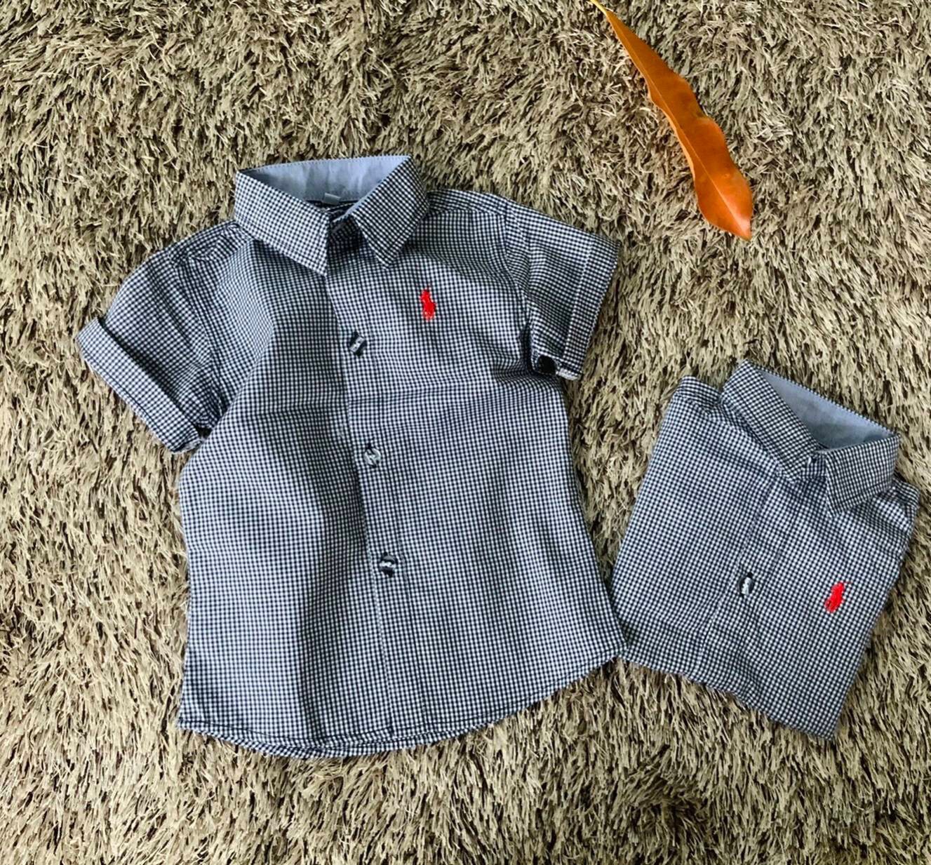 เสื้อเชิ้ตเด็กชายแขนสั้น