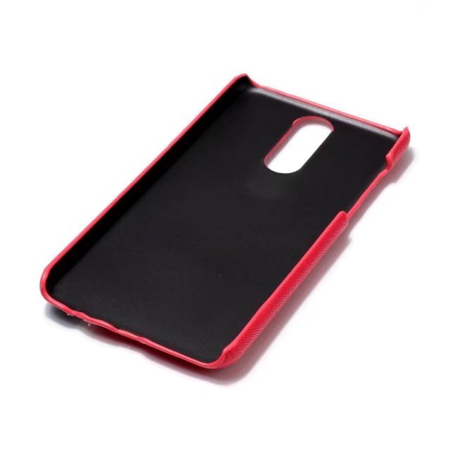 เคส Huawei nova 2i #เคสฝาหลังพลาสติกแข็งเคลือบหนัง PU แถบสีตัดกันแนวตั้งสวยงามทันสมัย