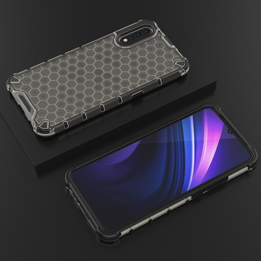 Case Vivo S1 #เคสฝาหลังกันกระแทก Honeycomb Shock Absorber TPU + PC + Silicone Hybrid