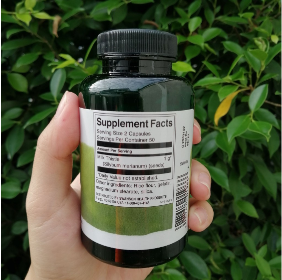 Milk Thistle มิลค์ ทิสเซิล 500mg 100 Capsules (Swanson®) บำรุงตับ