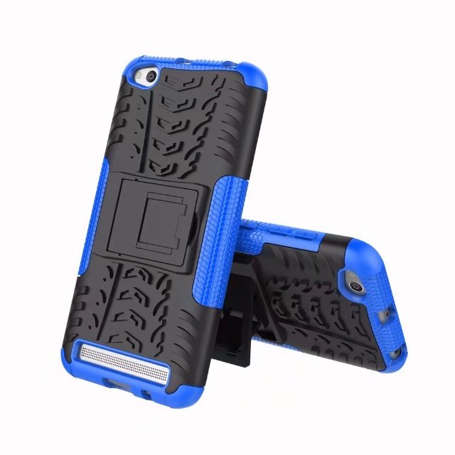 เคส Xiaomi Redmi 5A #เคสฝาหลังกันลื่น Cool Tyre Pattern Kickstand (PC + TPU)