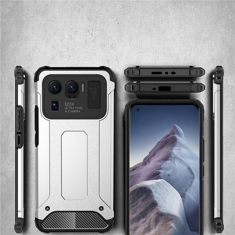 Case Xiaomi Mi 11 Ultra #เคสฝาหลังเกราะป้องกัน ไฮบริด พลาสติก+TPU Heavy Duty Rugged Hybrid