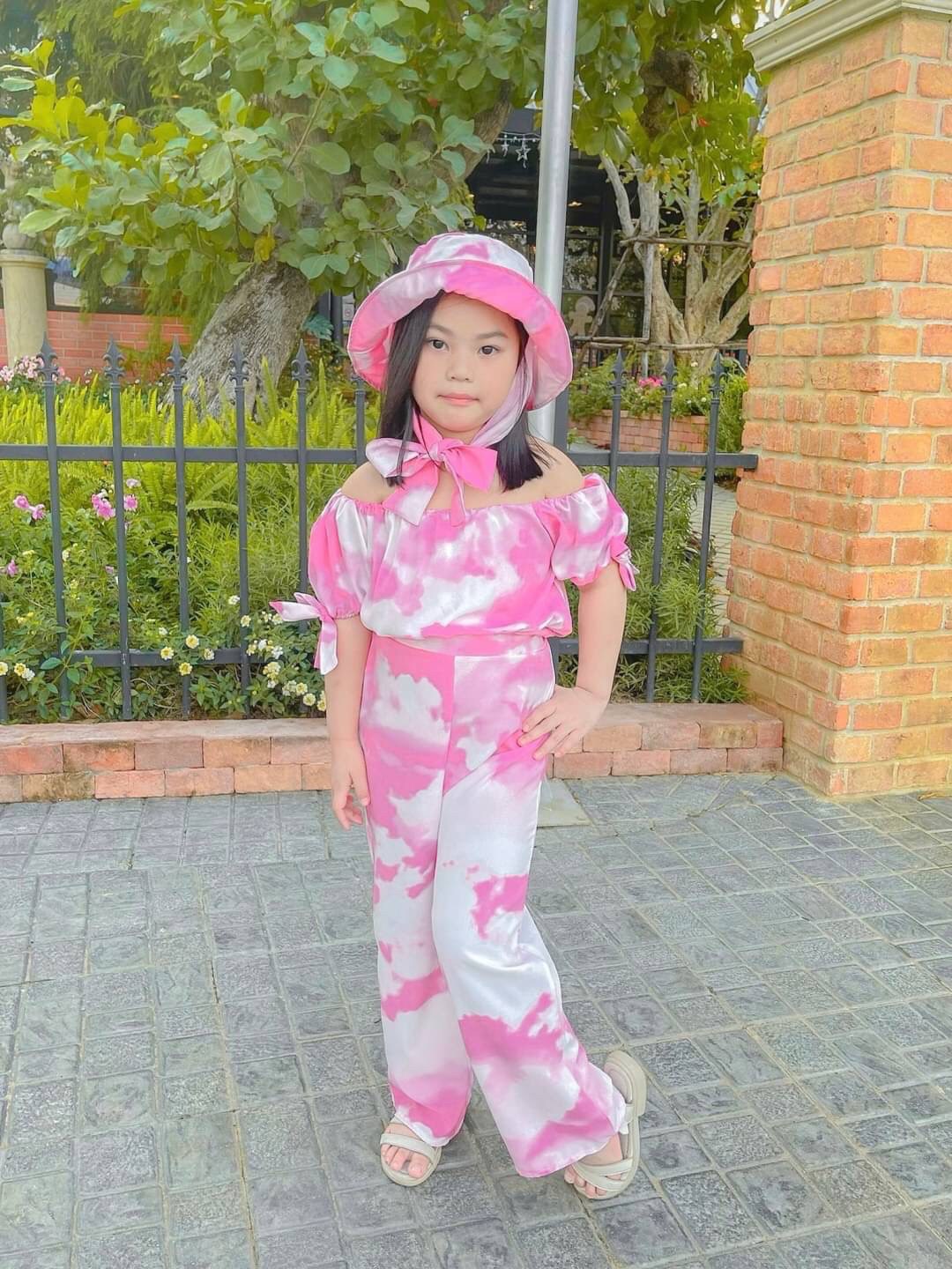 Set เสื้อกับกางเกงขายาว โทนท้องฟ้า