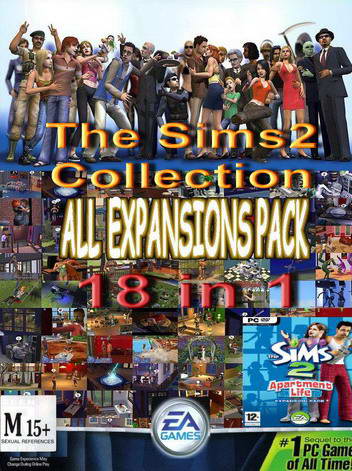 The Sims2-Collection 18in1 New 2008 ( 2 DVD )