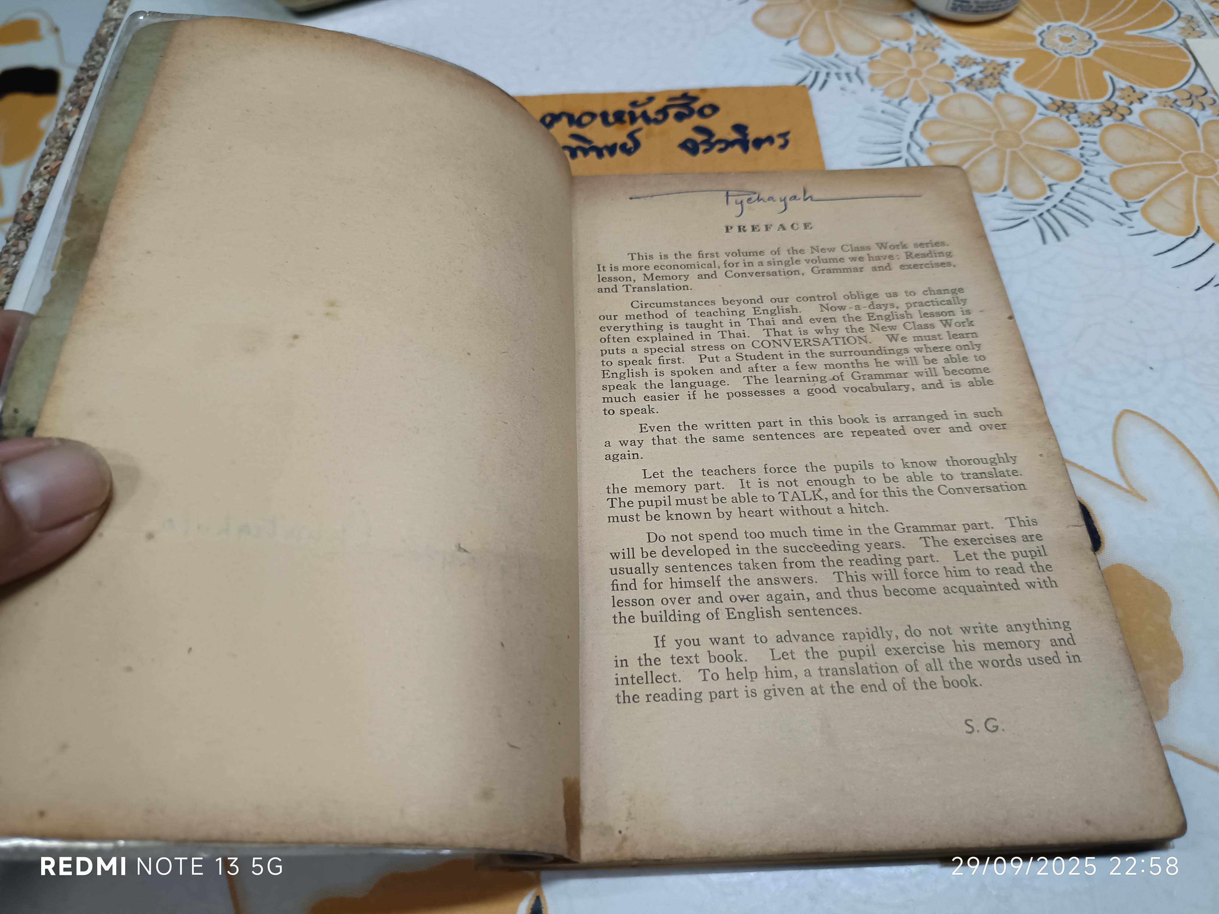 CLASS-WORK Book I หนังสือเรียนภาษาอังกฤษ By S. G. Copyright Collection Saint -Gabriel No.8