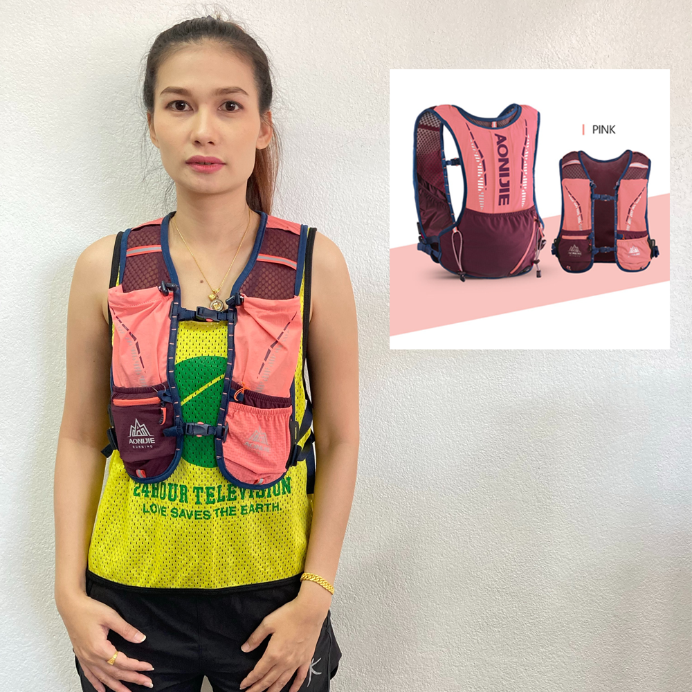 เป้น้ำความจุ 5L น้ำหนักเบา ระบายอากาศดี สำหรับ วิ่งเทรล วิ่งมาราธอน ปั่นจักรยาน AONIJIE รุ่น C9102 Ultra Vest 5L (B02)
