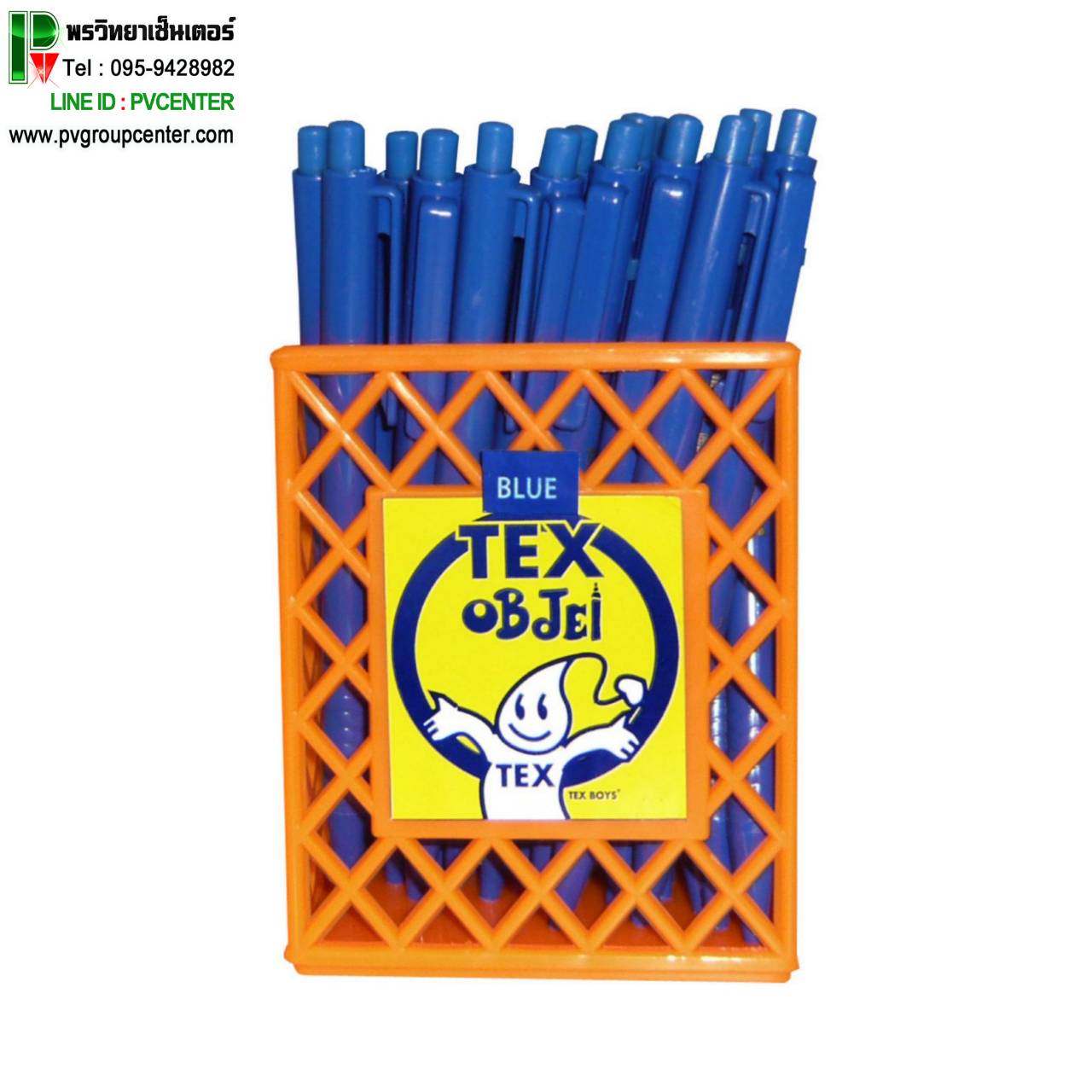 ปากกาลูกลื่่น TEX MC228 1.0mm. หมึกน้ำเงิน