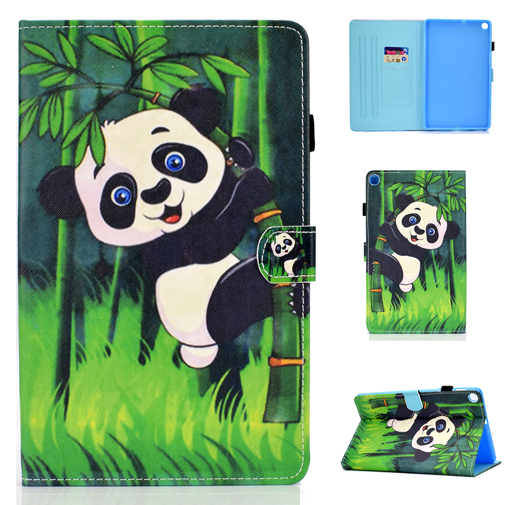 Case Samsung Galaxy Tab S6 Lite 10.4 SM-P610 P615 P617 #เคสฝาพับหนัง PU พิมพ์ลาย Pattern Printing Stand Leather