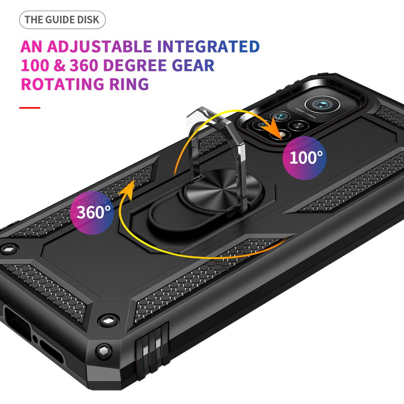 เคส Xiaomi Mi 10T Pro #เคสฝาหลัง Hybrid TPU+PC มีแหวนสวมนิ้ว