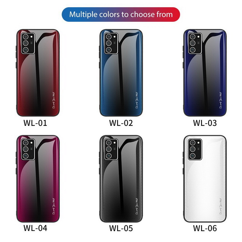 Case Samsung Galaxy Note 20 Ultra / Note 20 Ultra 5G #เคสฝาหลังด้านหลังผิวกระจกนิรภัยไล่ระดับสีขอบนิ่ม Gradient Tempered Glass Back + Soft TPU Edge
