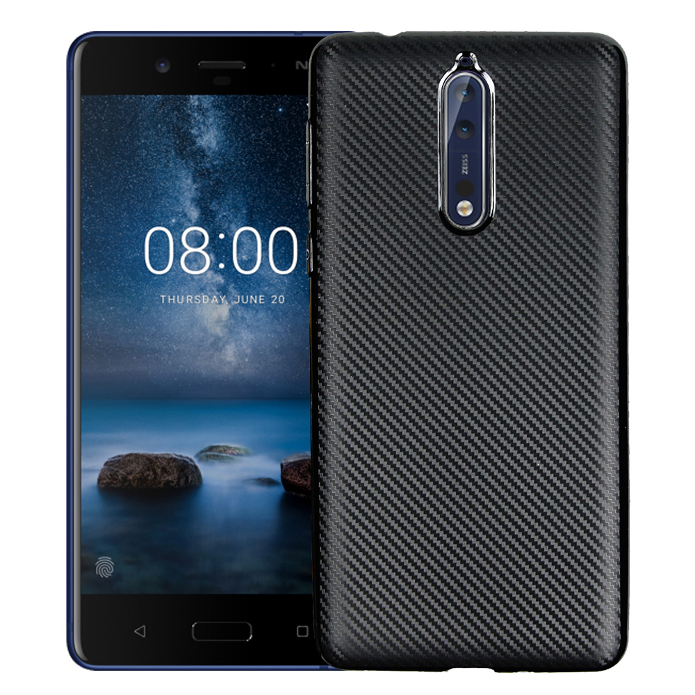 เคส Nokia 8 #เคสฝาหลัง TPU นิ่มแบบคาร์บอนไฟเบอร์ Soft Skin Case สินค้าดีราคาเบาๆสบายกระเป๋า