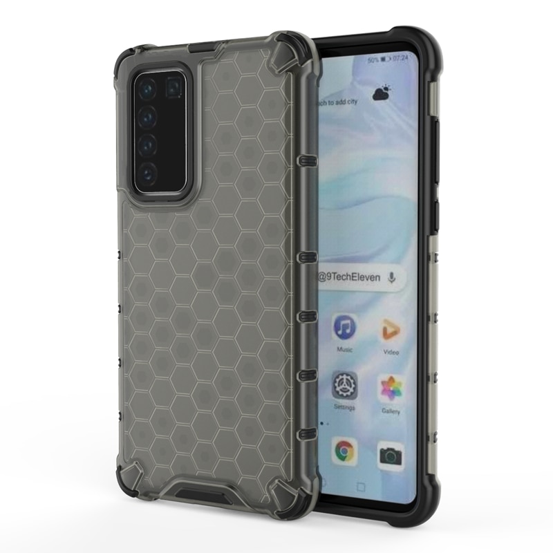 Case Huawei P40 #เคสกันกระแทก Honeycomb Shock Absorber TPU + PC + Silicone Hybrid