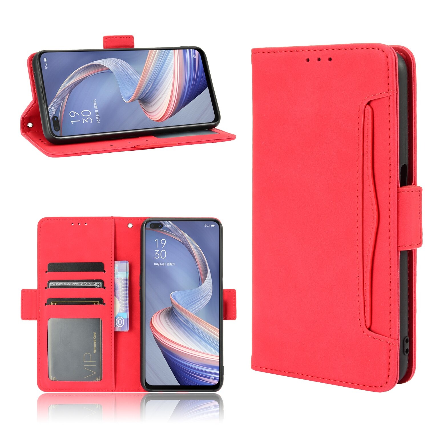 เคส Xiaomi Mi 10T Pro#เคสฝาพับหนัง PU มีที่เสียบการ์ดหลายช่อง Multiple Card Slots PU Leather Cover