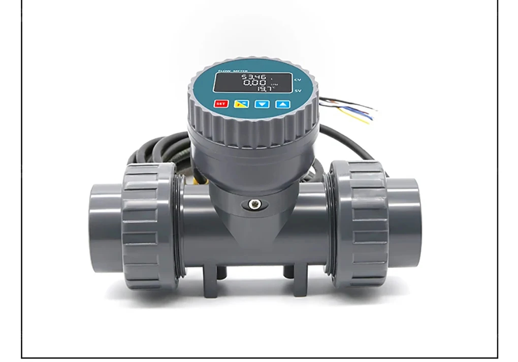 RS485 ดิจิตอลจอแสดงผล Flow Meter UPVC Water