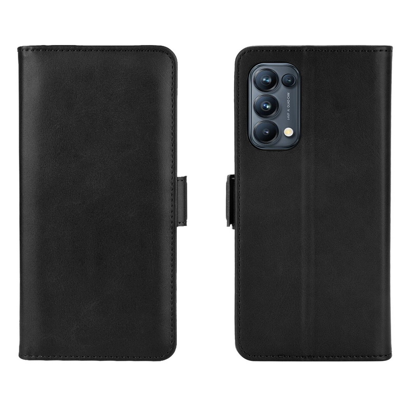 เคส OPPO Reno 5 Pro 5G #เคสฝาพับหนัง PU มีแถบปิดแม่เหล็กสไตล์กระเป๋าสตางค์