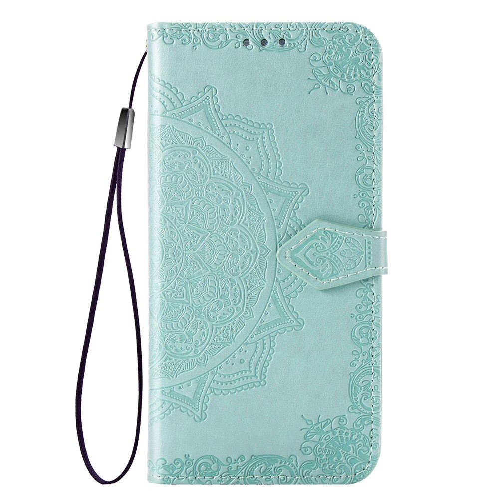 Case OPPO F9 #เคสฝาพับหนัง PU ผิวลายนูน Embossed Mandala Flower Leather Wallet