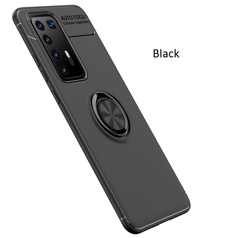 Case Huawei P40 Pro#เคสฝาหลัง TPU Finger Ring Kickstand (แผ่นโลหะแบบ Built-in)
