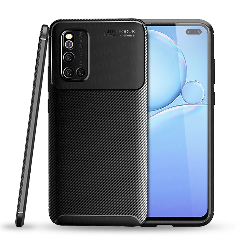 Case Vivo V19 #เคสฝาหลังนิ่ม Carbon Fiber Anti-drop TPU Protection