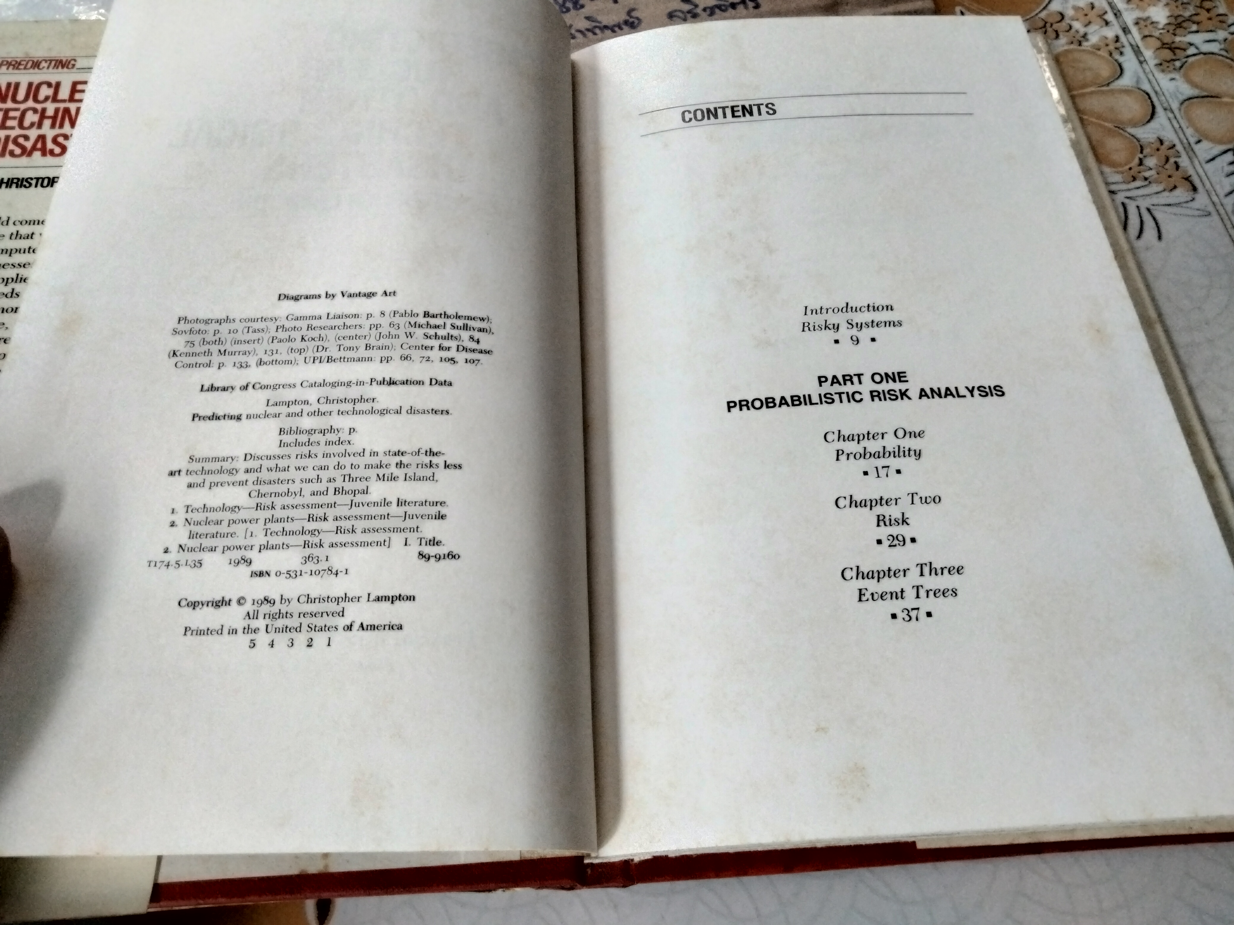 Predicting Nuclear and other Technological Disasters By CHRISTOPHER LAMPTON ,1989