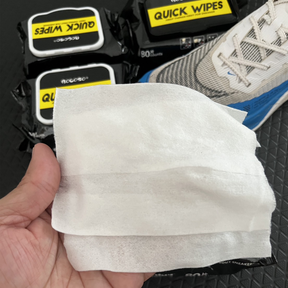 แผ่นเช็ดรองเท้า ผ้าเช็ดรองเท้า ผ้าเปียกทำความสะอาดรองเท้า 30 แผ่น , 80 แผ่น (J5)