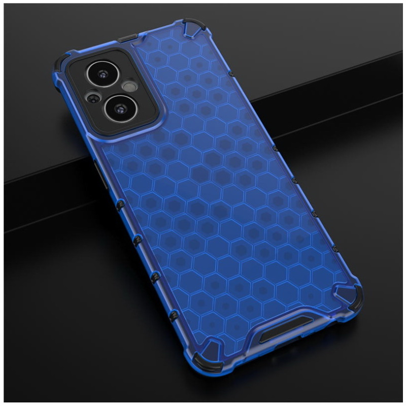 Case OPPO Reno 7z 5G #เคสฝาหลังกันกระแทก Honeycomb Shock Absorber TPU + PC + Silicone Hybrid