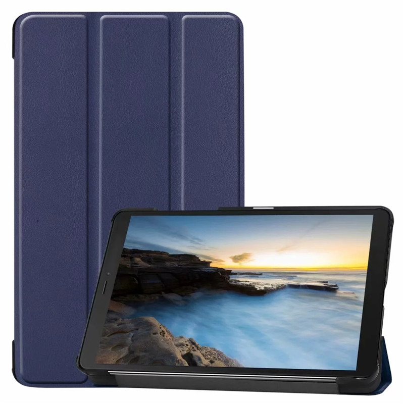Case Samsung Galaxy Tab A 8.0 (2019) SM-T290 SM-T295 SM-T297 #เคสฝาพับหนัง PU แบบ 3 พับ Tri-fold Stand Leather Case