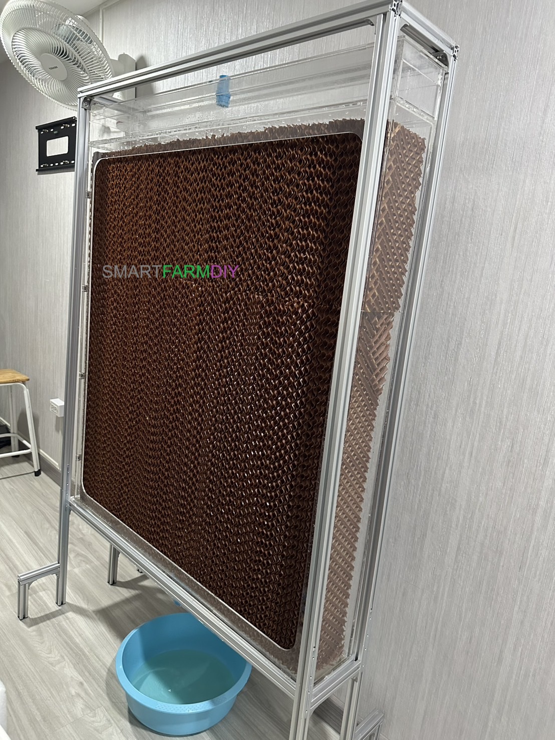 แผงอีแวป 140*120*17ซม รวมกรอบใส่แผงอะคริลิคใส หนา 5มม.