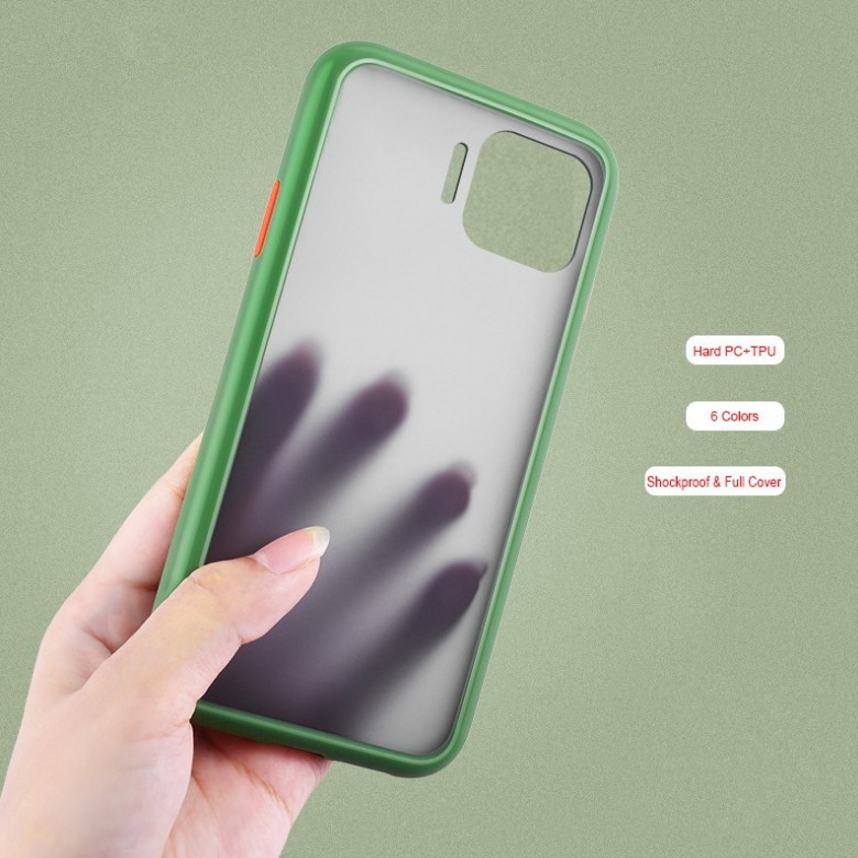 เคส Oppo A93 #เคสฝาหลังซิลิโคนโปร่งแสงขอบนิ่ม Frosted Translucent Silicone Case