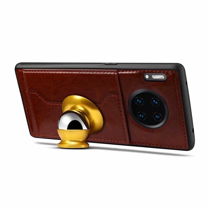 Case Huawei Mate 30 Pro #เคสฝาหลัง TPU เคลือบหนัง PU Crazy Horse Leather Coated PC + TPU Hybrid