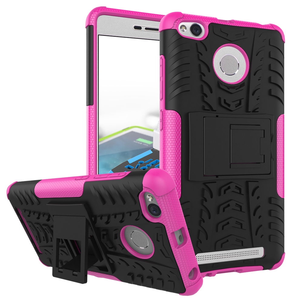 เคส Xiaomi Redmi 3s Hybrid Case PC + TPU กันลื่นพร้อมขาตั้ง สวยงามทันสมัย