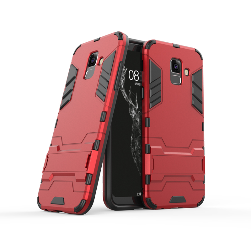 Case Samsung Galaxy A6 (2018) #เคสฝาหลังพลาสติก ไฮบริด TPU + Kickstand