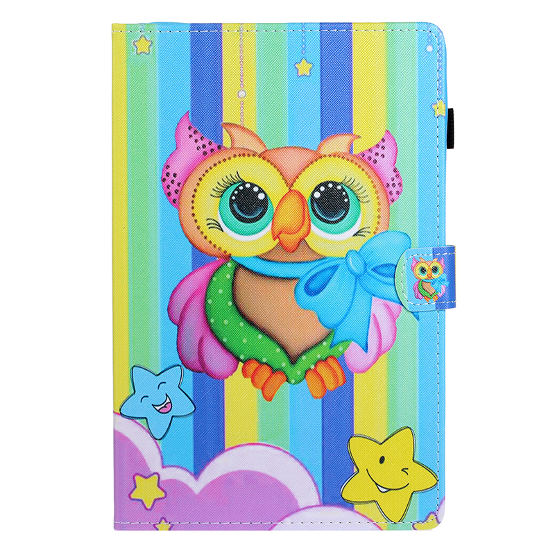 เคส Samsung Galaxy Tab S6 Lite 10.4 SM-P610 P615 P617 #เคสฝาพับหนัง PU พิมพ์ลาย Pattern Printing PU Leather Flip