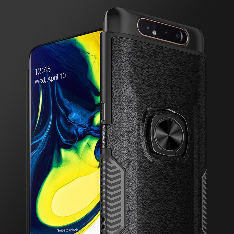 Case Samsung Galaxy A80 #เคสฝาหลัง Hybrid Hybrid PC + TPU มีแหวนนิ้ว