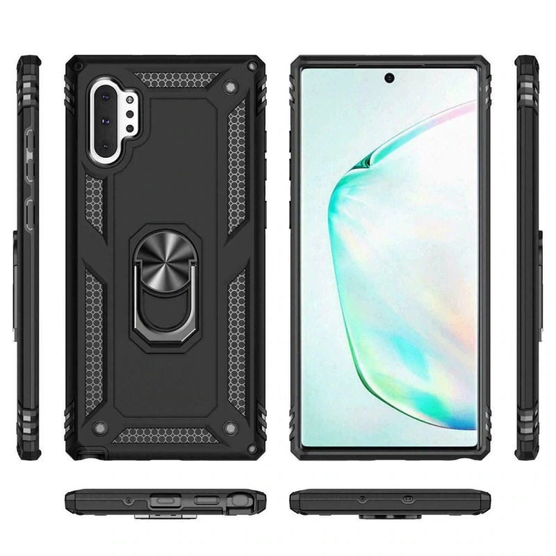 Case Samsung Galaxy Note 10+ #เคสฝาหลัง Hybrid TPU+PC มีแหวนสวมนิ้ว