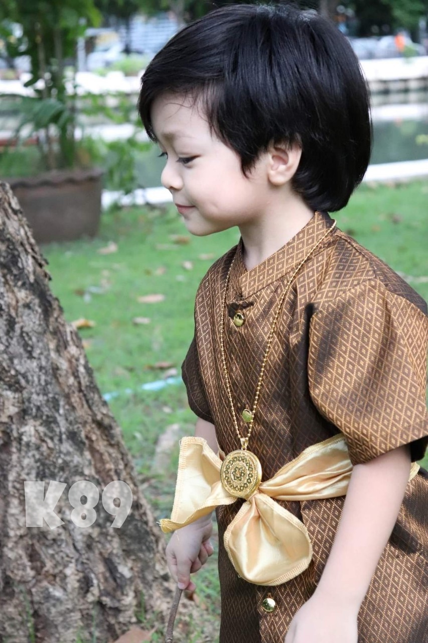 ชุดไทยเด็กชาย แขนสั้นกันโจง