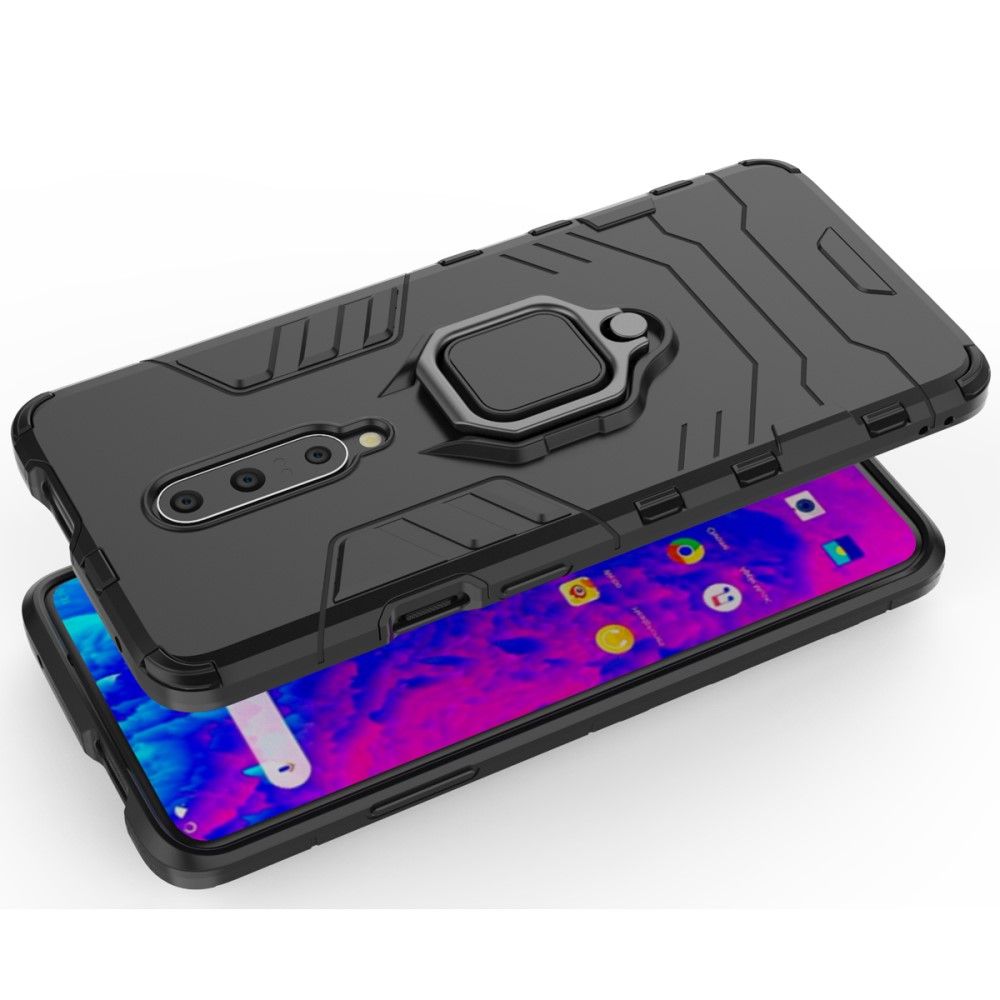 Case OnePlus 7 Pro #เคสฝาหลังพลาสติกแข็ง +TPU Hybrid Case มีแหวนสวมนิ้วโลหะ