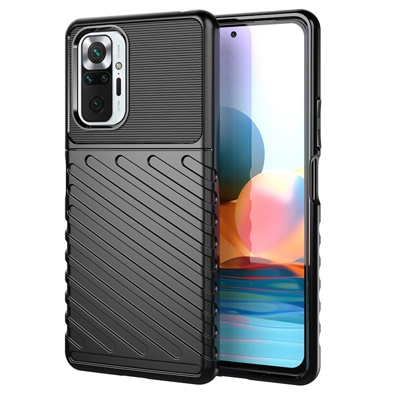 เคส Redmi Note 10 Pro #เคสฝาหลัง TPU อ่อน Thunder Series Twill Texture Soft TPU
