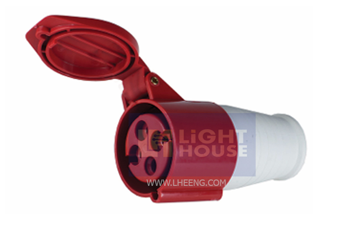 HT-214 "DAKO PLUG" ปลั๊กตัวเมียกลางทาง (3P+E) 16A 400V IP44