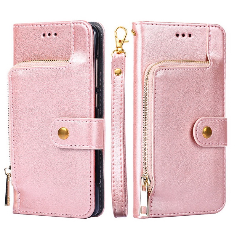 เคส Samsung Galaxy Note 9#เคสฝาพับแบบกระเป๋าสตางค์มีช่องซิปและช่องใส่บัตร Zipper Pocket Leather Wallet Stand Case