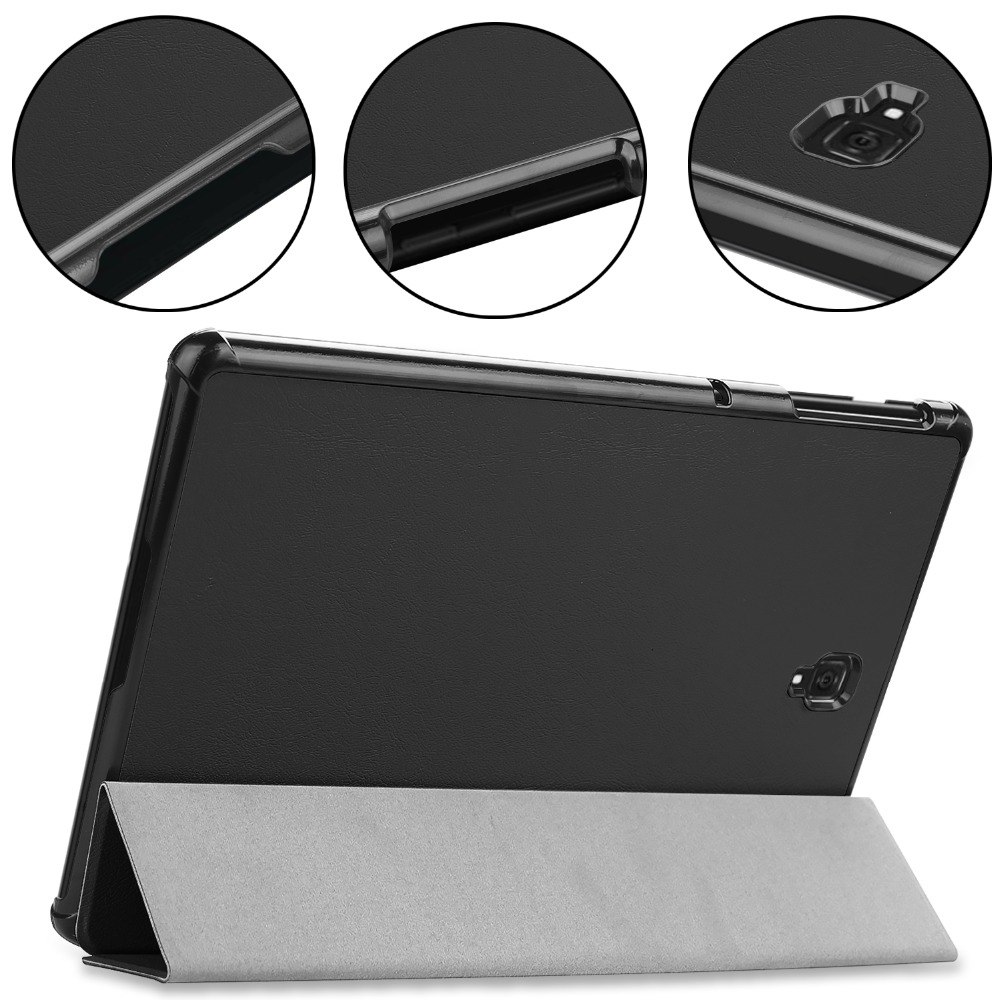 เคส Samsung Galaxy Tab S4 10.5 T830 T835 T837 #เคสฝาพับแบบ 3 พับ Tri-fold PU Leather Auto-wake / Sleep Stand Smart Tablet