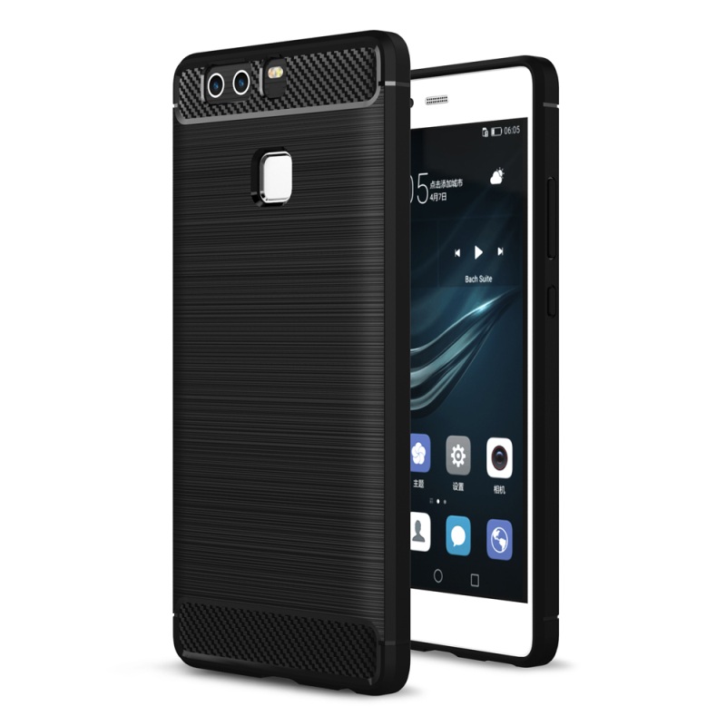 Case Huawei P9 #เคสฝาหลังคาร์บอนไฟเบอร์ TPU